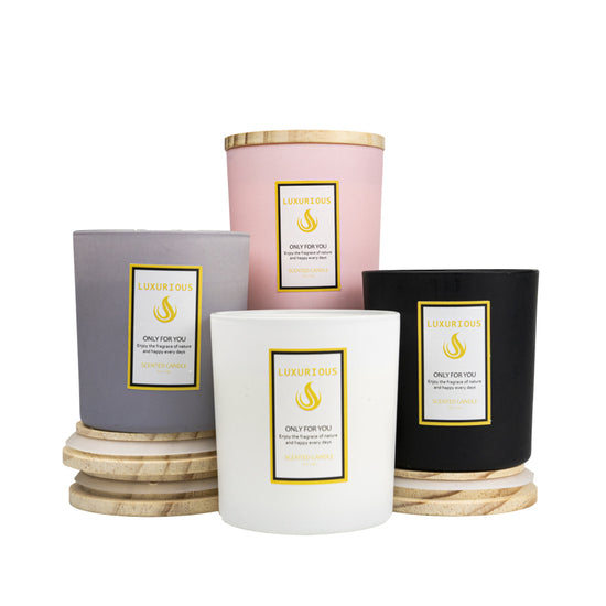 Luxury Soy Wax Candle — Glass Jar with Wooden Lid